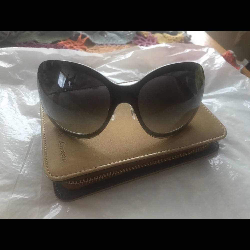 Chanel sunglasses. Black with white temples.